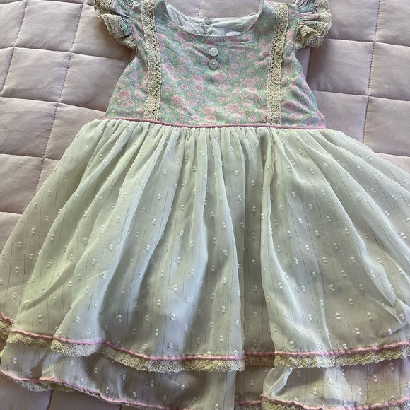 Love & Grow 2pc Pink Floral Lace Set Size 4T - Picture 5 of 16